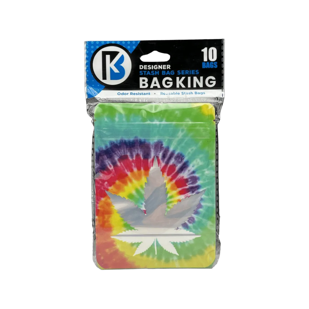 10-Pack Tie Dye Smell Proof Mylar Bag | 1/8th ounce to 1/4th ounce