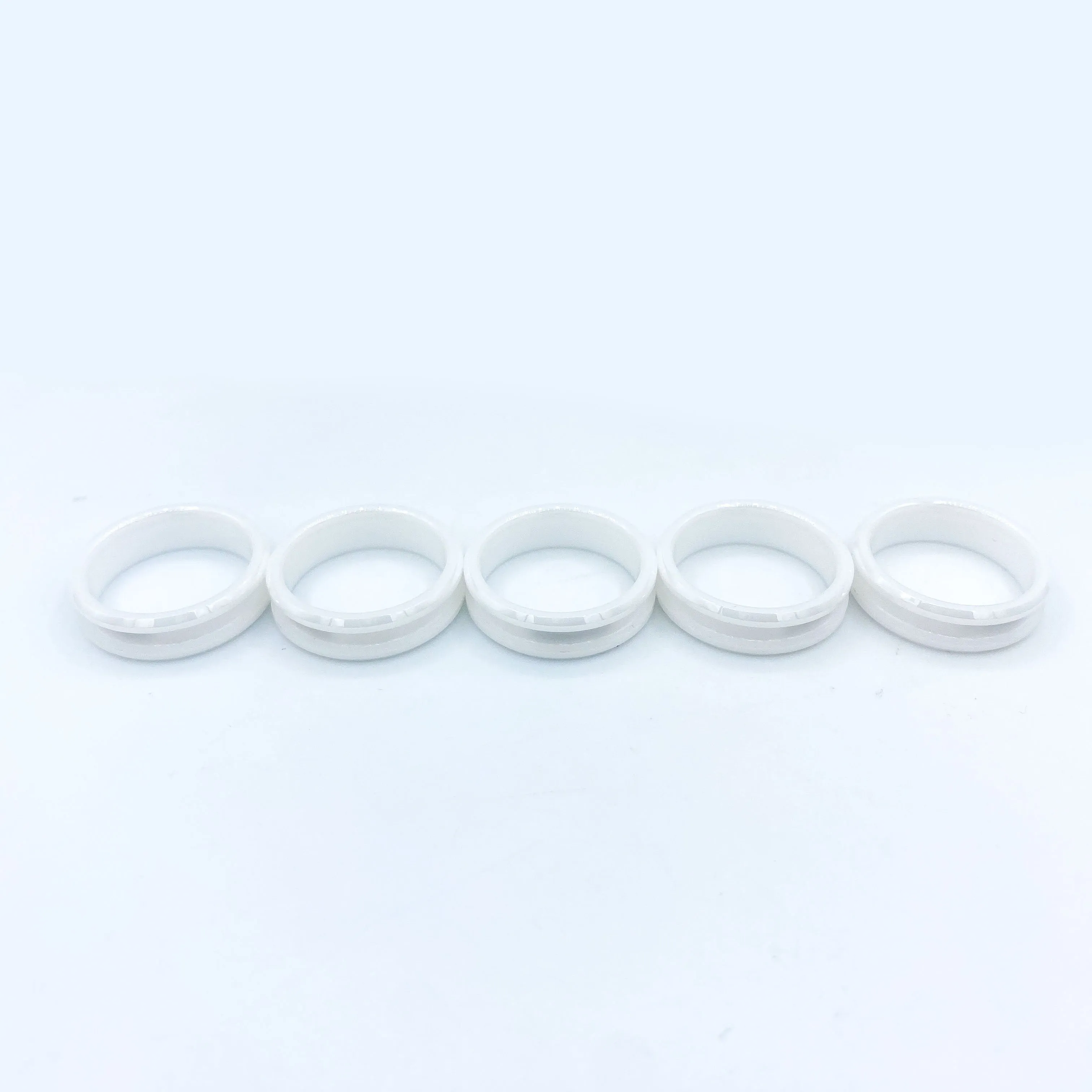 10 Pack - White Ceramic Ring Blank