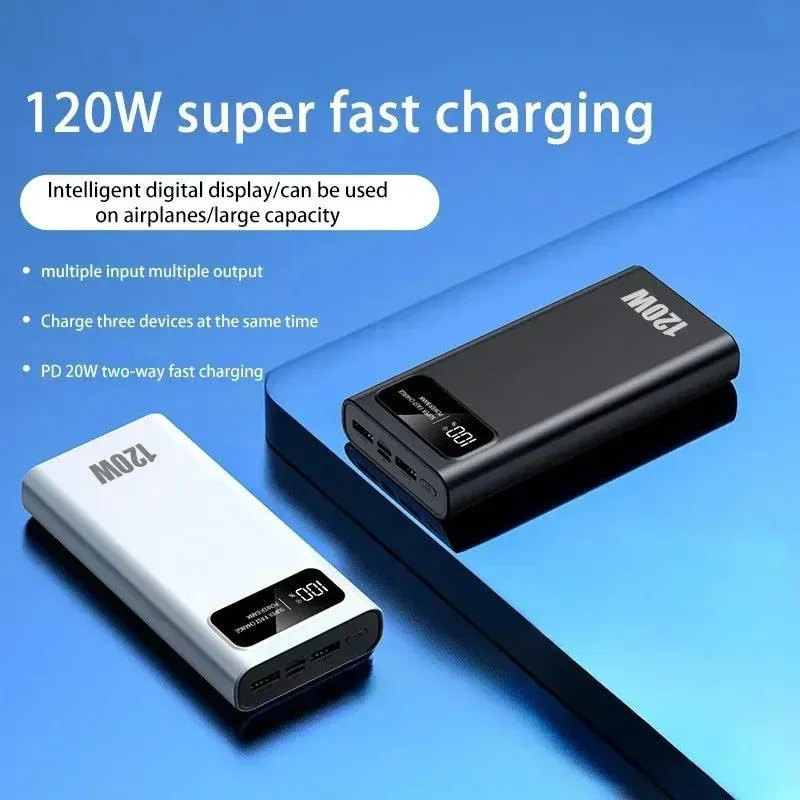 200000mAH 120W Power Bank Super Fast