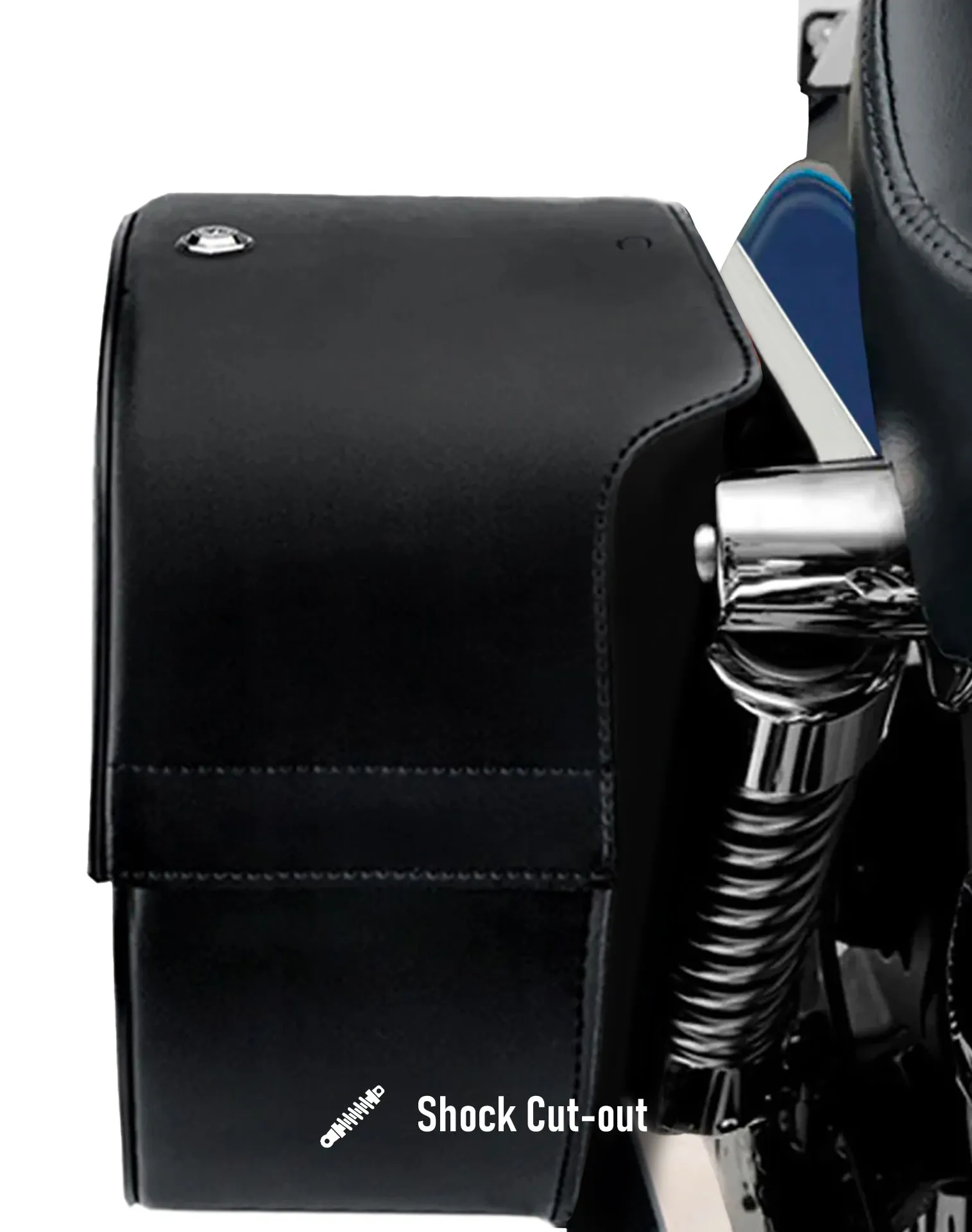 26L - Pantheon Large Shock Cutout Honda Rebel 500 Motorcycle Saddlebags