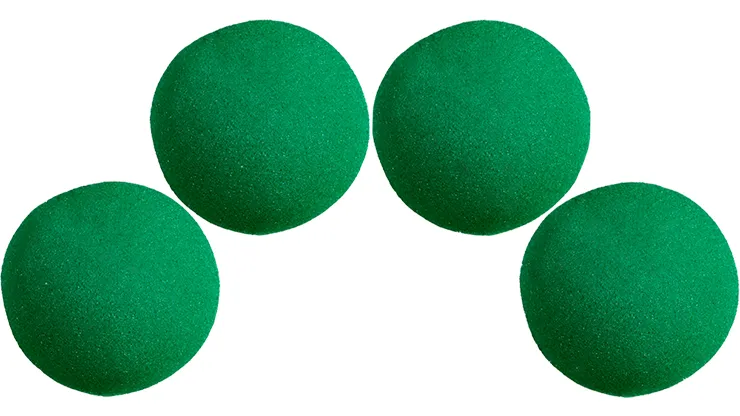 3 inch Super Soft Sponge Ball (Green) Pack of 4 from Magic