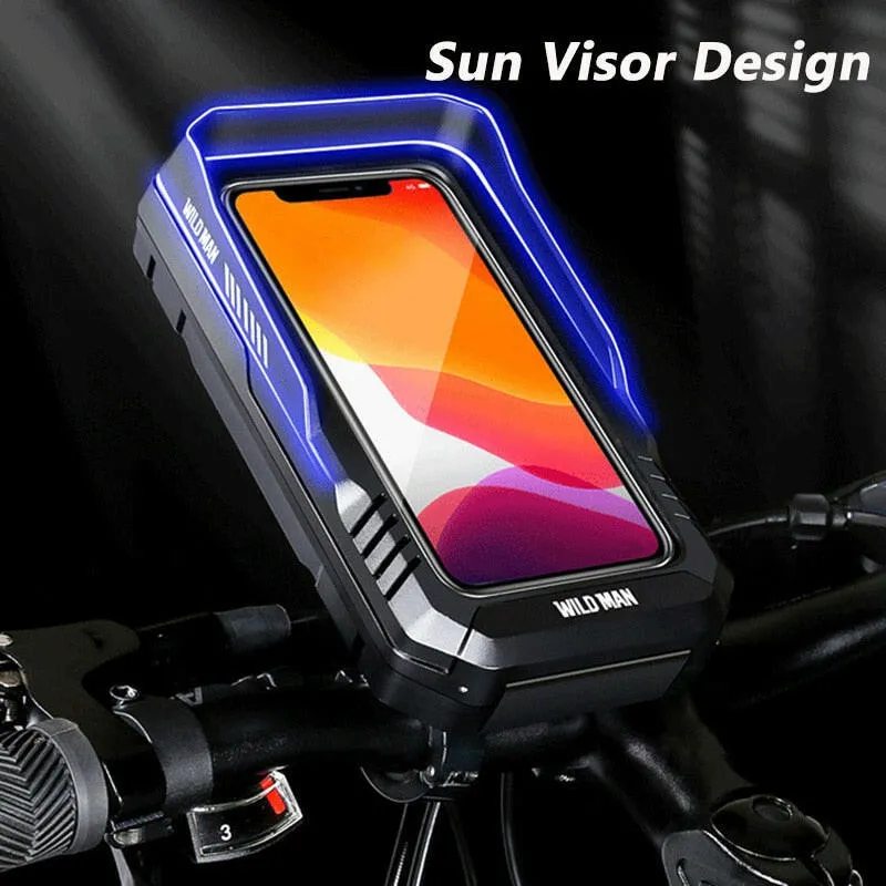 360 ° Rotatable Bicycle Handlebar Bag Rainproof Quick Release Bike Bag Touch Screen Bag 6.8inch Phone Cycling Bag