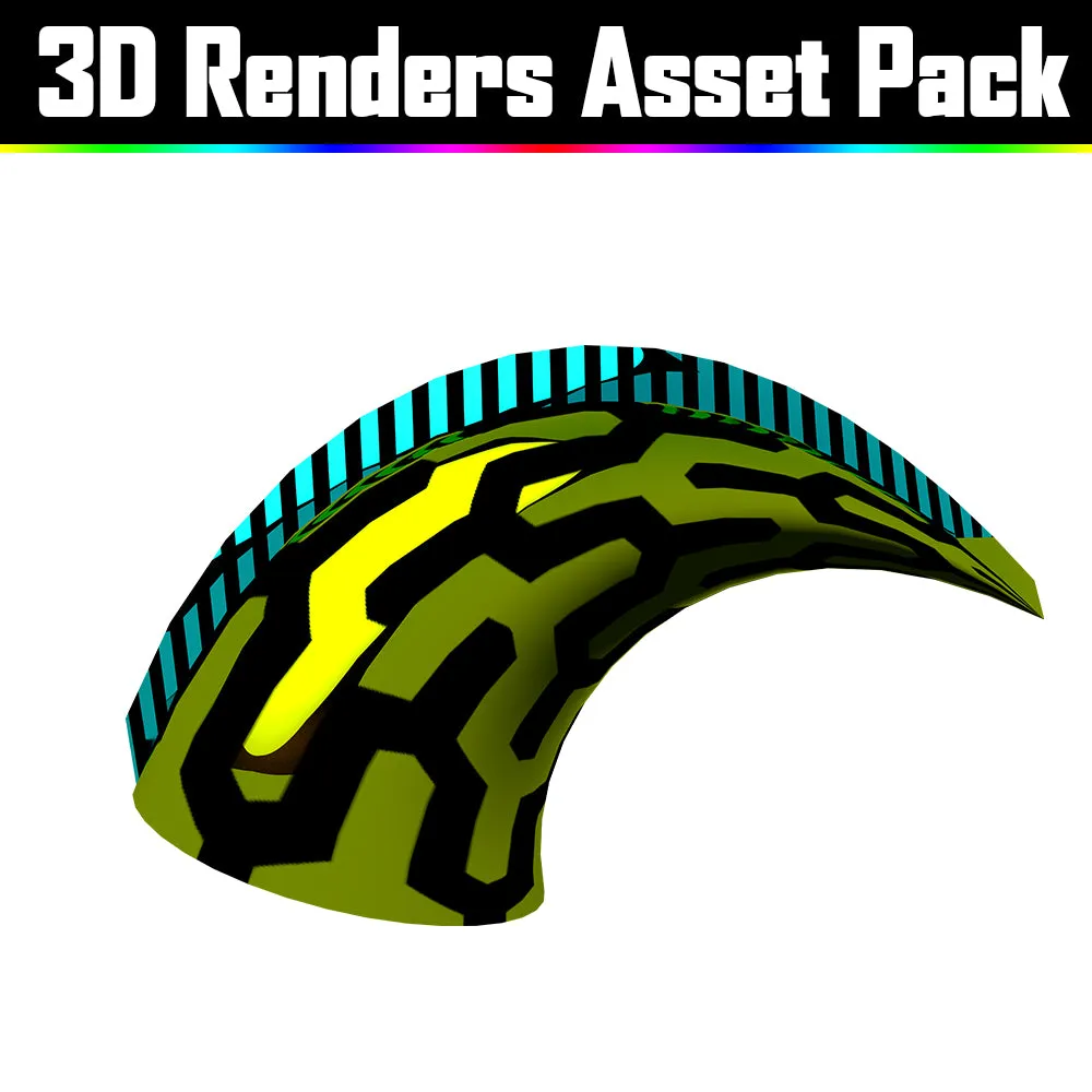 3D Render Asset Pack - Psychedelic Art Graphic Assets