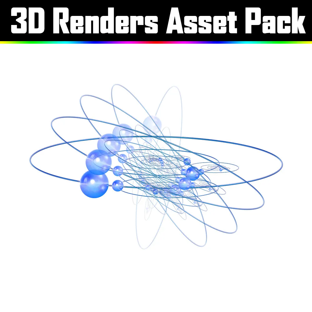 3D Render Asset Pack - Psychedelic Art Graphic Assets