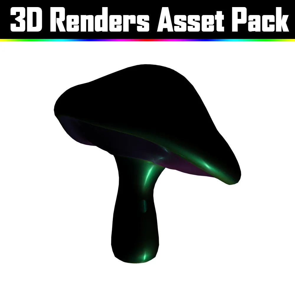 3D Render Asset Pack - Psychedelic Art Graphic Assets