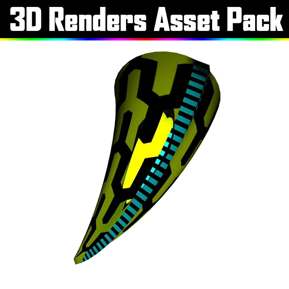 3D Render Asset Pack - Psychedelic Art Graphic Assets