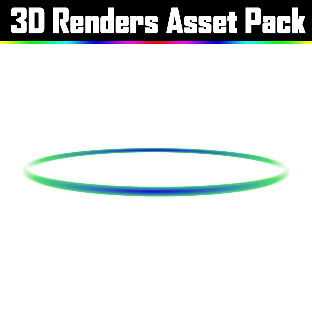 3D Render Asset Pack - Psychedelic Art Graphic Assets