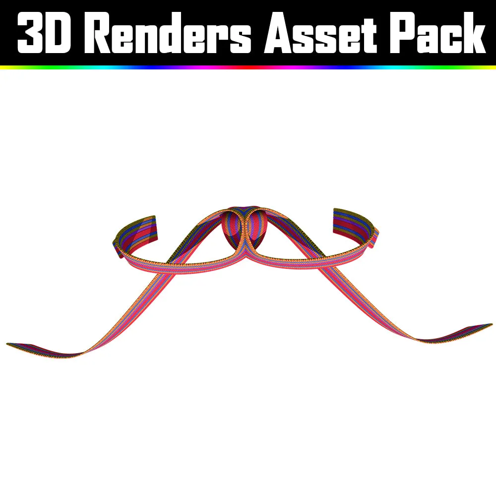 3D Render Asset Pack - Psychedelic Art Graphic Assets