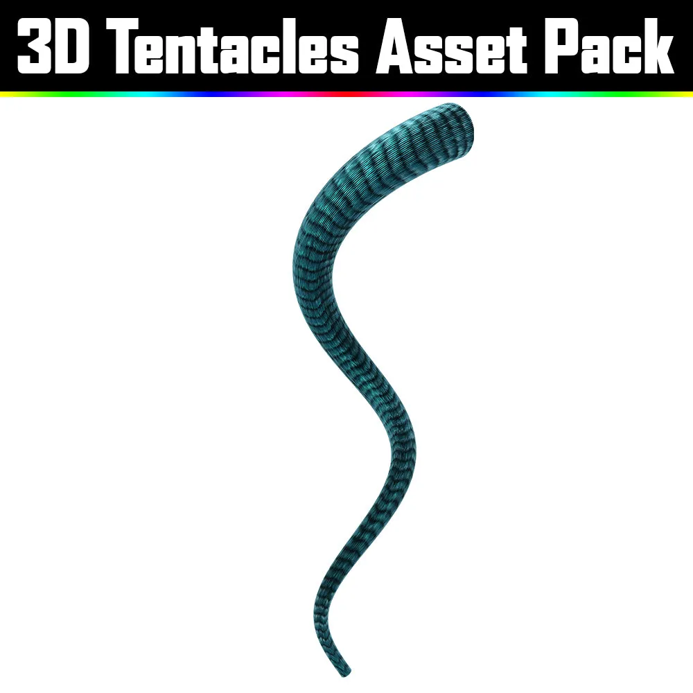 3D Tentacles Asset Pack - Psychedelic Art Graphic Assets