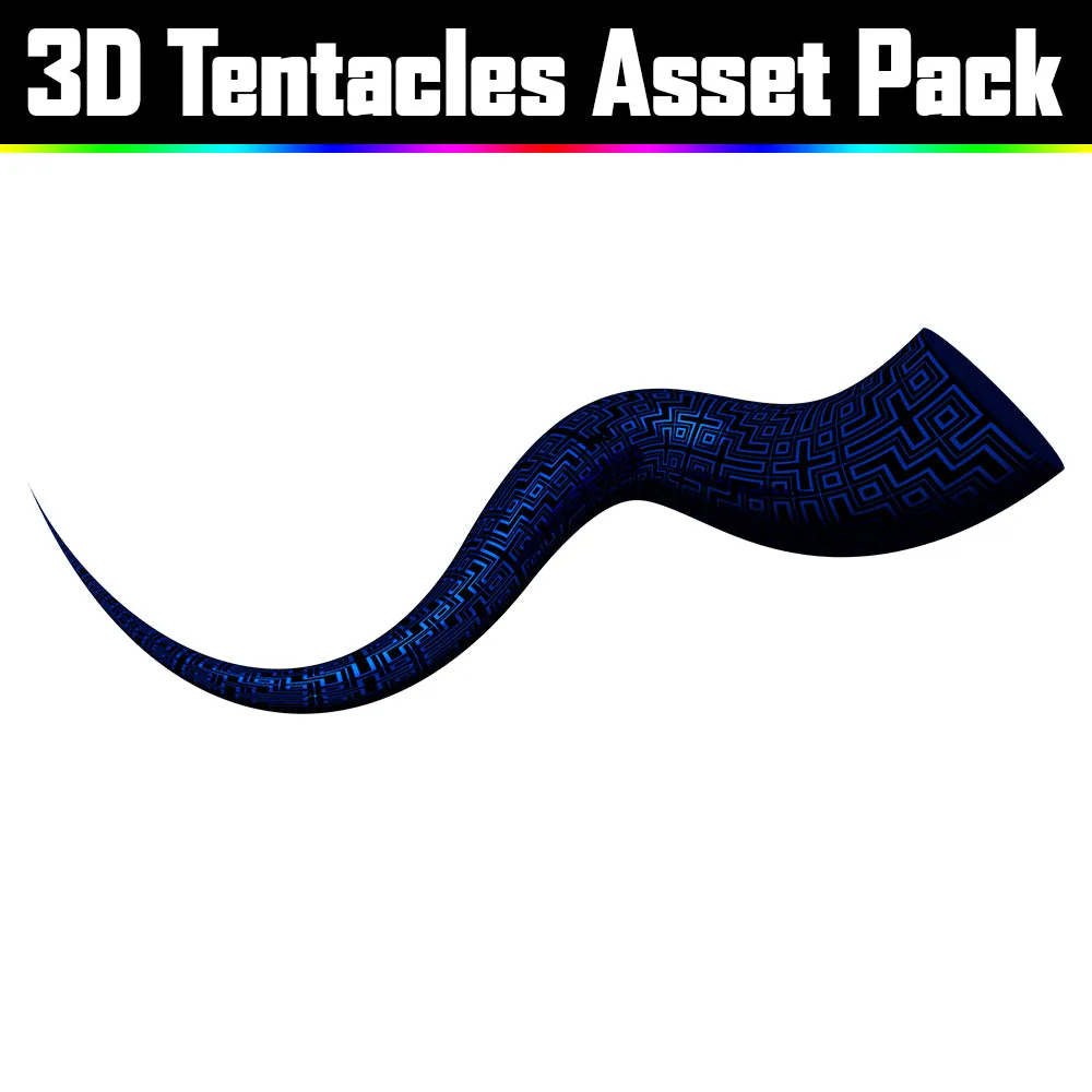 3D Tentacles Asset Pack - Psychedelic Art Graphic Assets