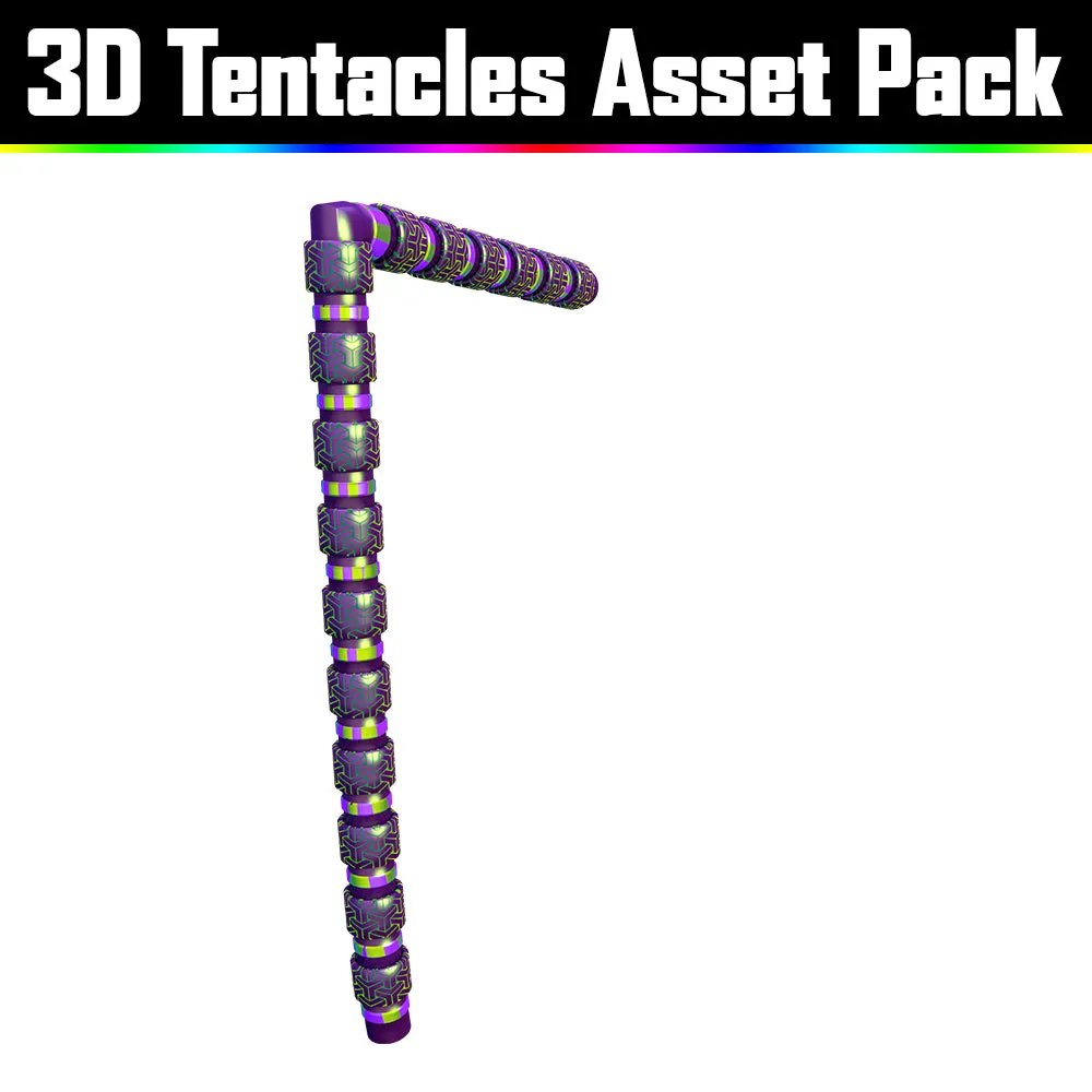 3D Tentacles Asset Pack - Psychedelic Art Graphic Assets