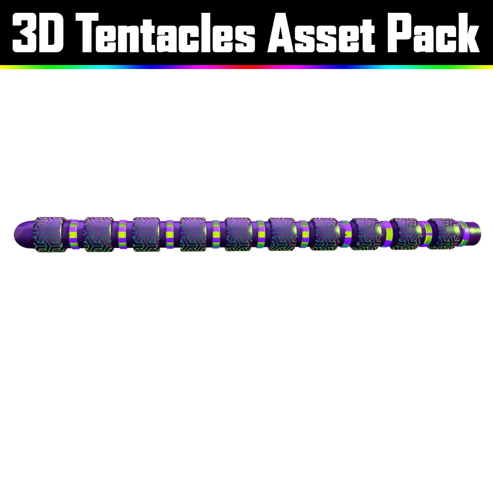 3D Tentacles Asset Pack - Psychedelic Art Graphic Assets