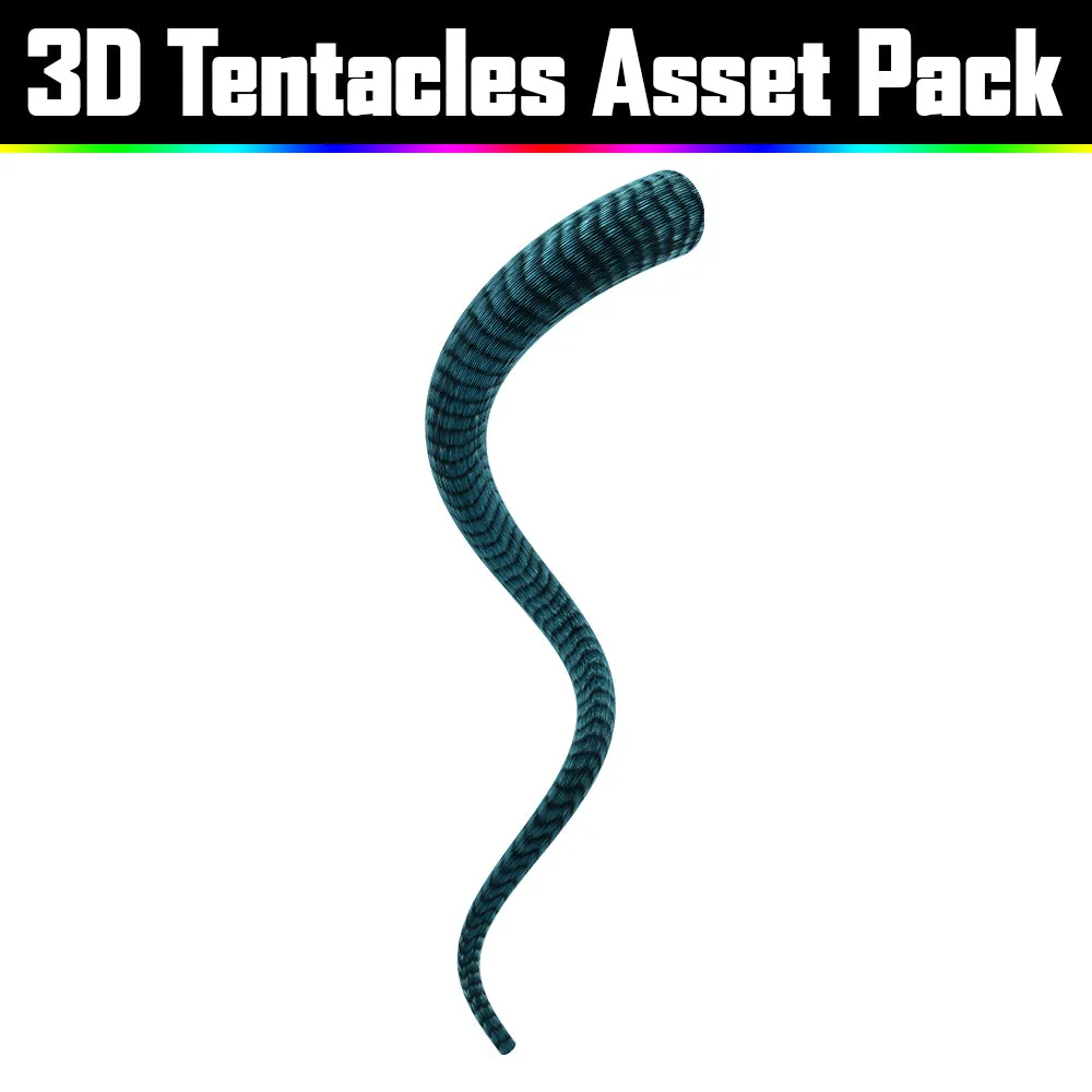 3D Tentacles Asset Pack - Psychedelic Art Graphic Assets