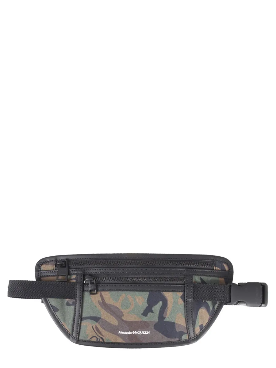 Alexander McQueen Camouflage-Print Zipped Belt Bag