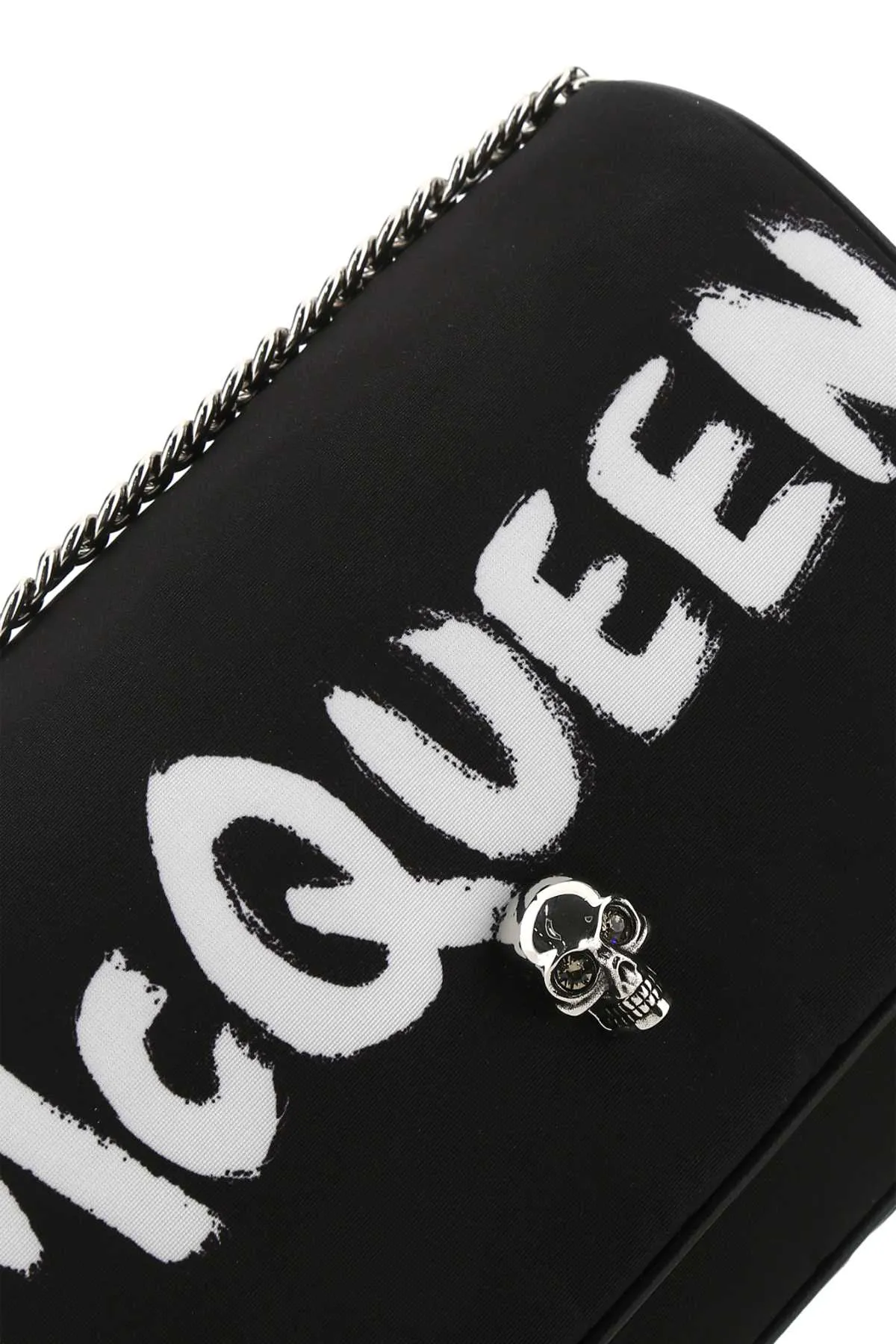 Alexander McQueen Graffiti Logo Printed Shoulder Bag