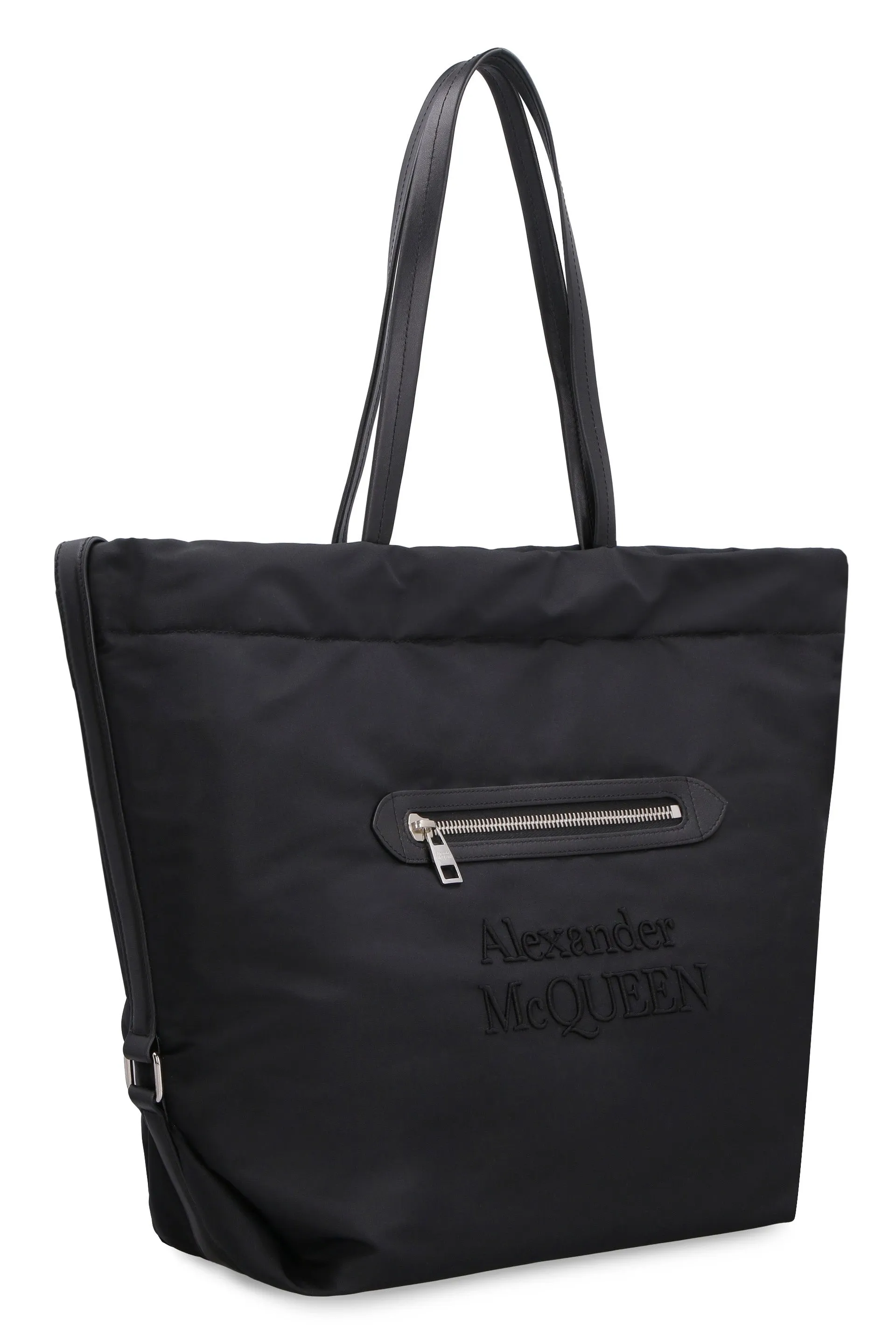 Alexander McQueen Logo Embroidered Zipped Shoulder Bag