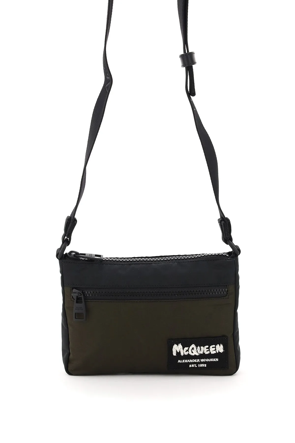 Alexander McQueen Logo Graffiti Patch Shoulder Bag