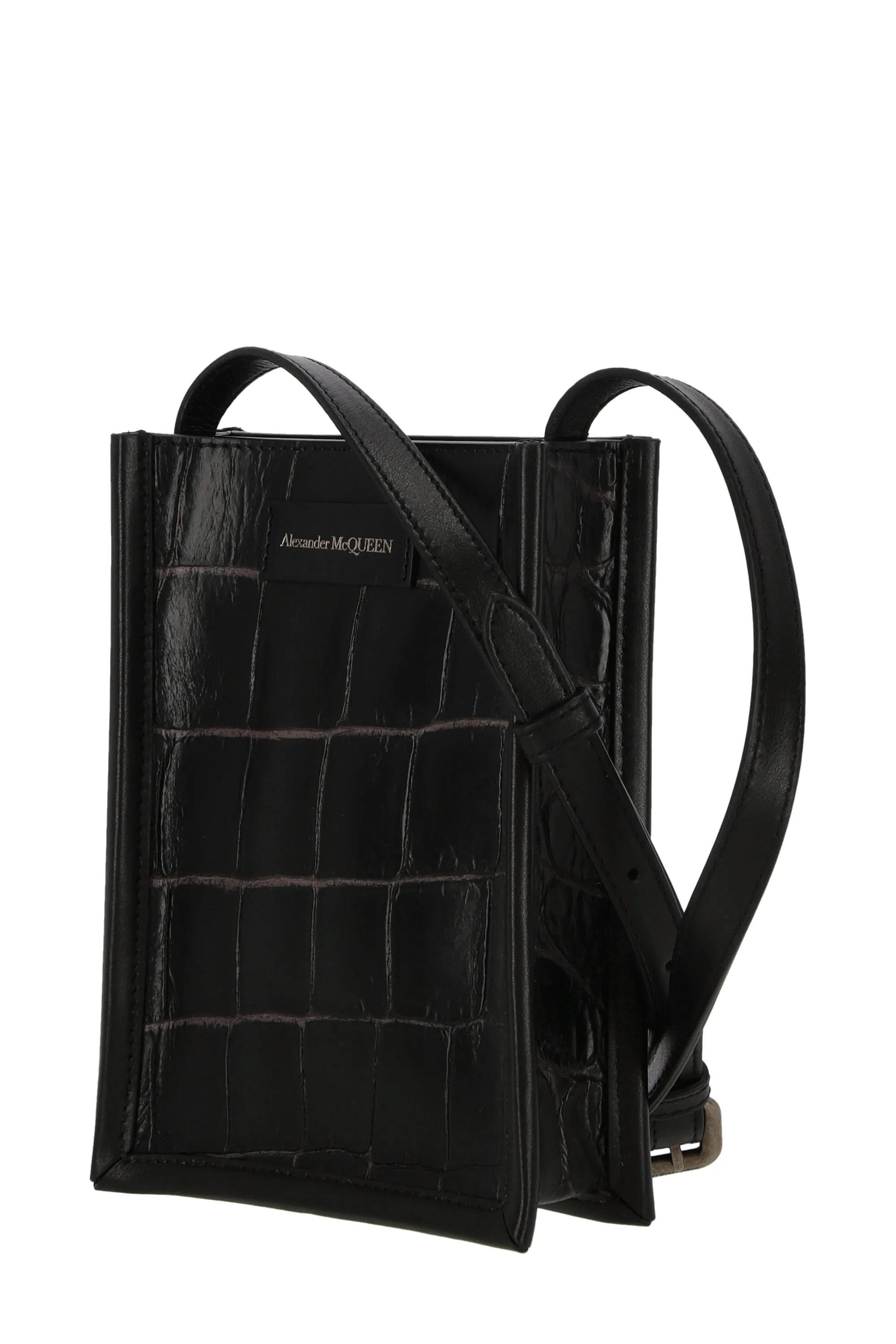 Alexander McQueen Logo Print Embossed Shoulder Bag