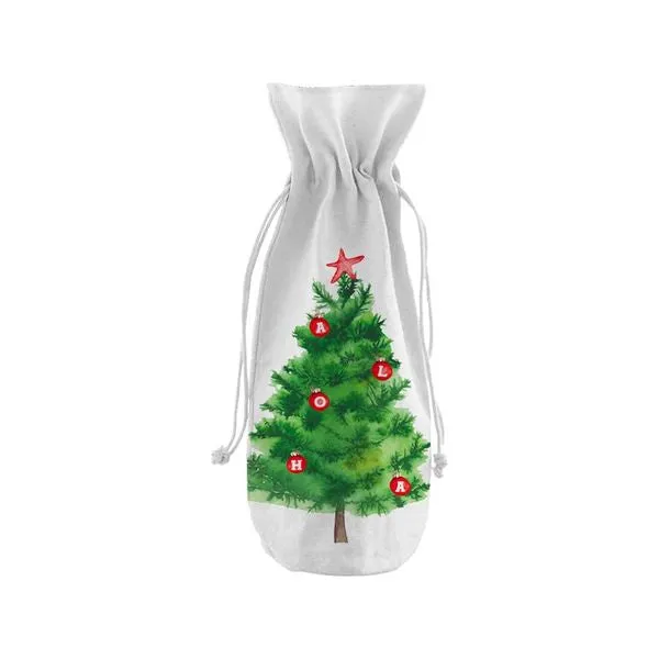 Aloha Star Christmas Tree Wine Bottle Bag