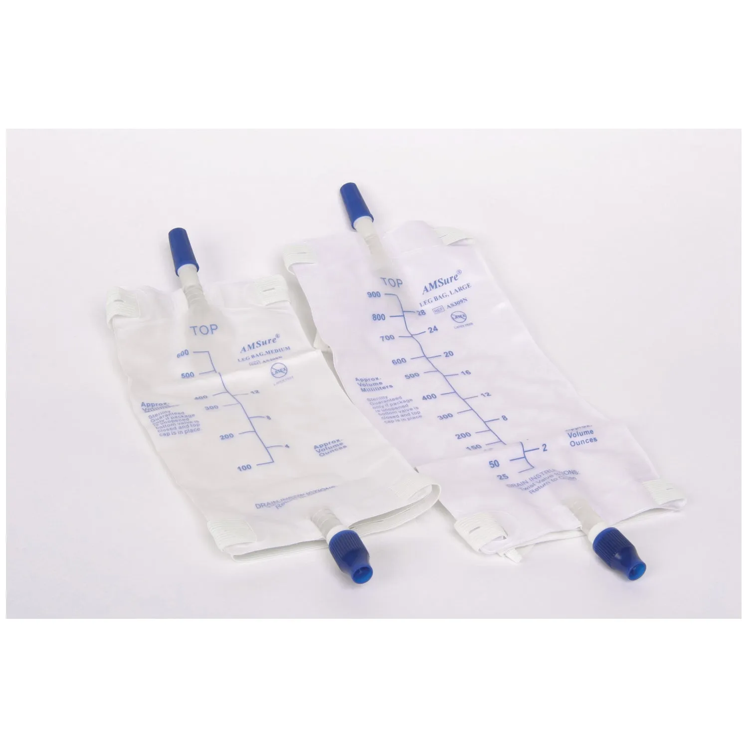 Amsino Amsure Urinary Leg Bags Bag Leg 600Ml W/Push Pullmd 48/Cs