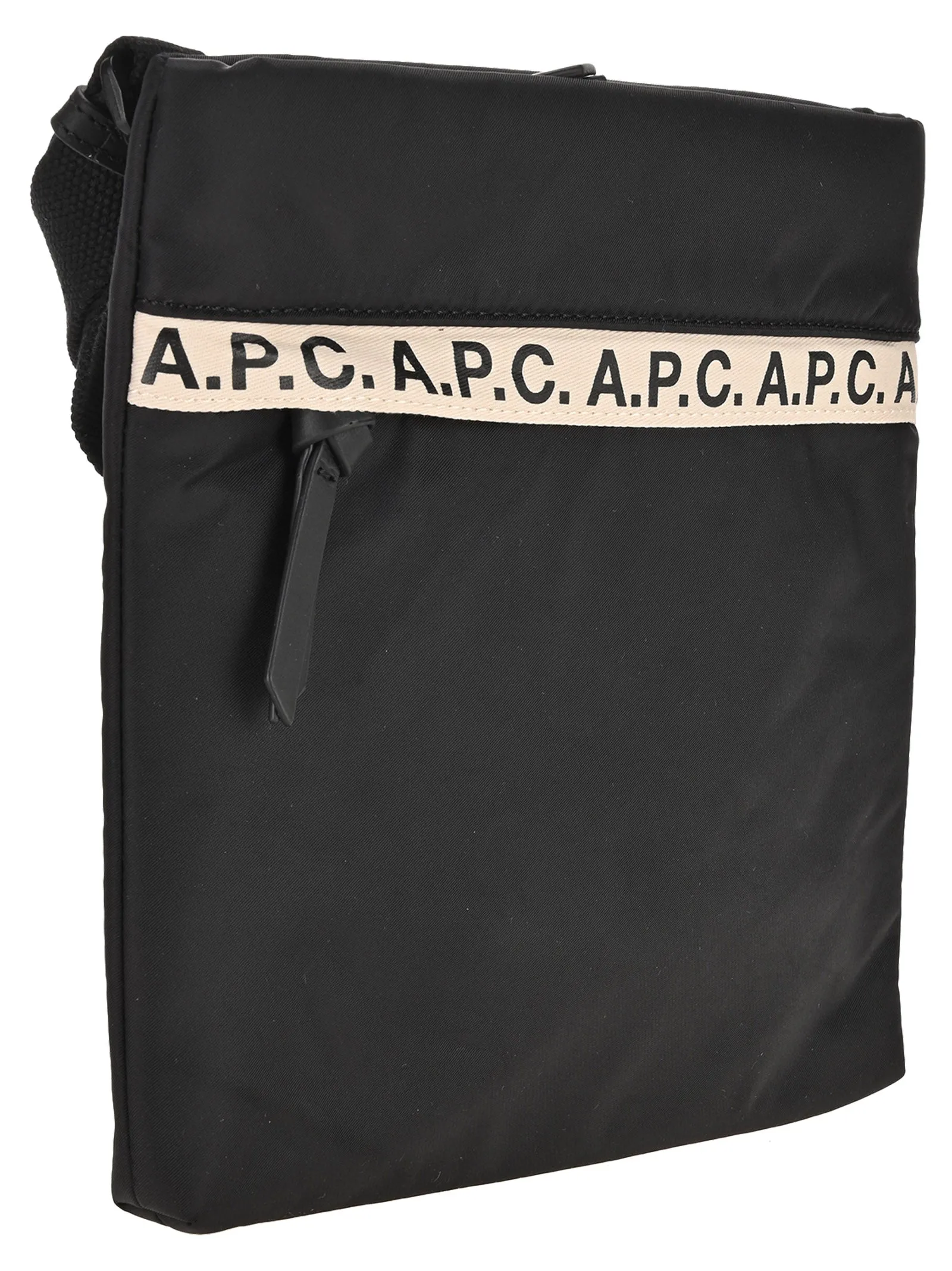 A.P.C. Logo Trimmed Zipped Messenger Bag