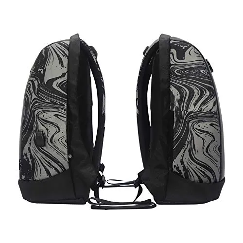 Arctic Fox Slope Anti-Theft Backpack | 15.5 Inches Laptop Bag with USB Charging Port|(Marble Black)