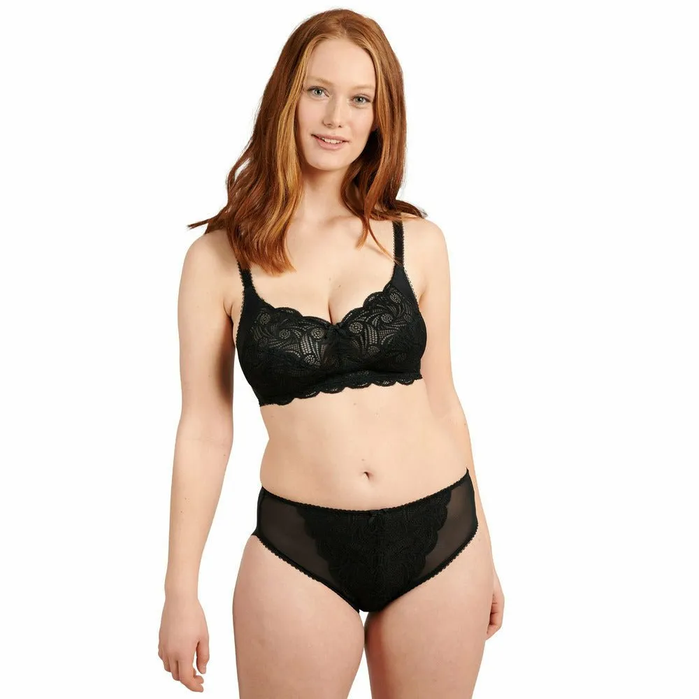 Ariane Classic Lace & Microfiber Brief-Black