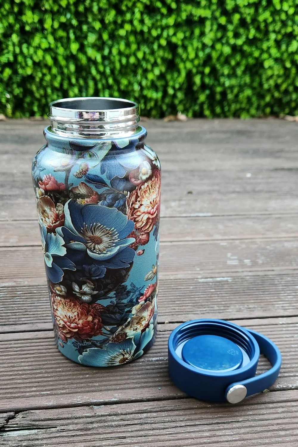 AS Water Bottle With Handle - Blue Bloom