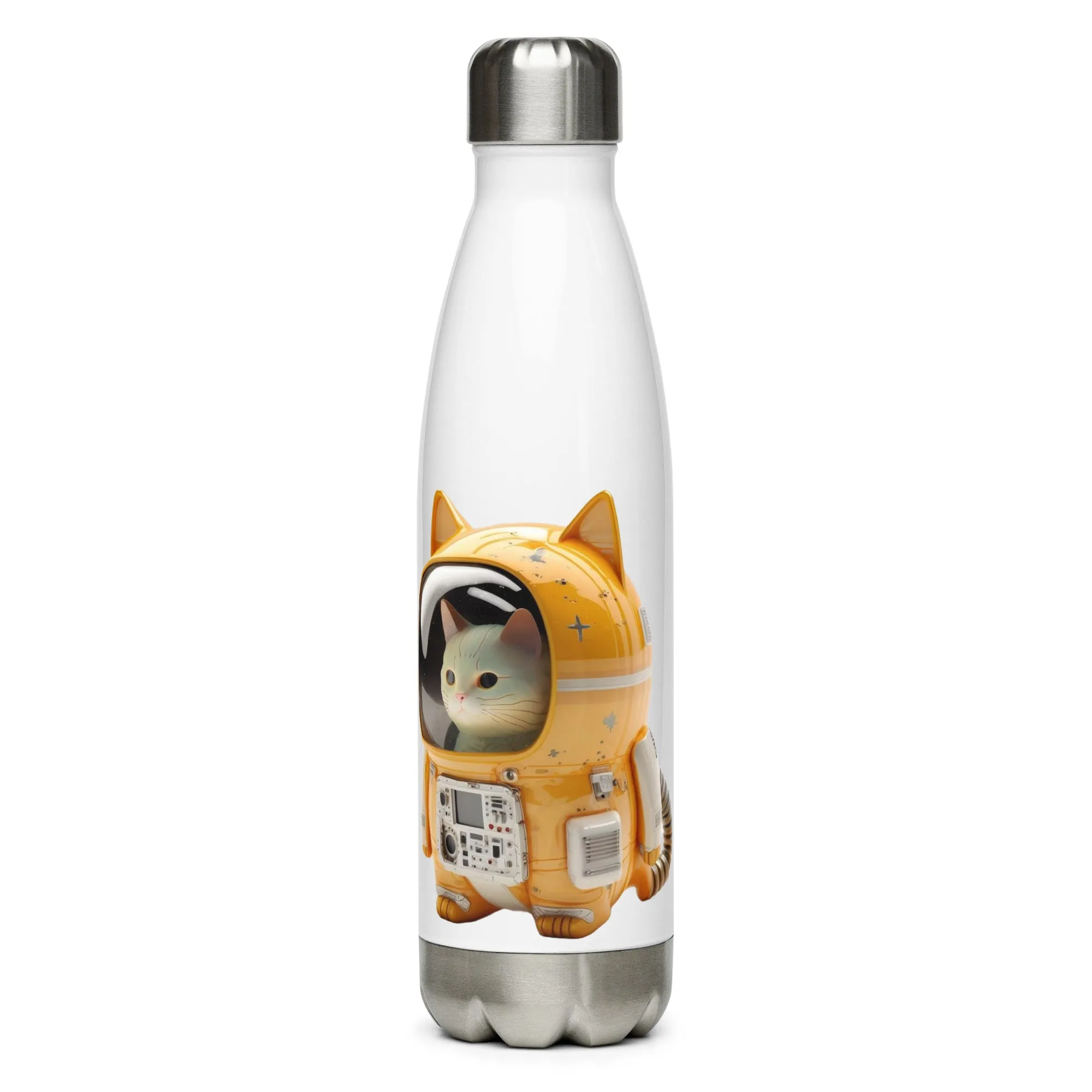 Astronaut Space Kitty Cat 17oz. Stainless Steel Water Bottle