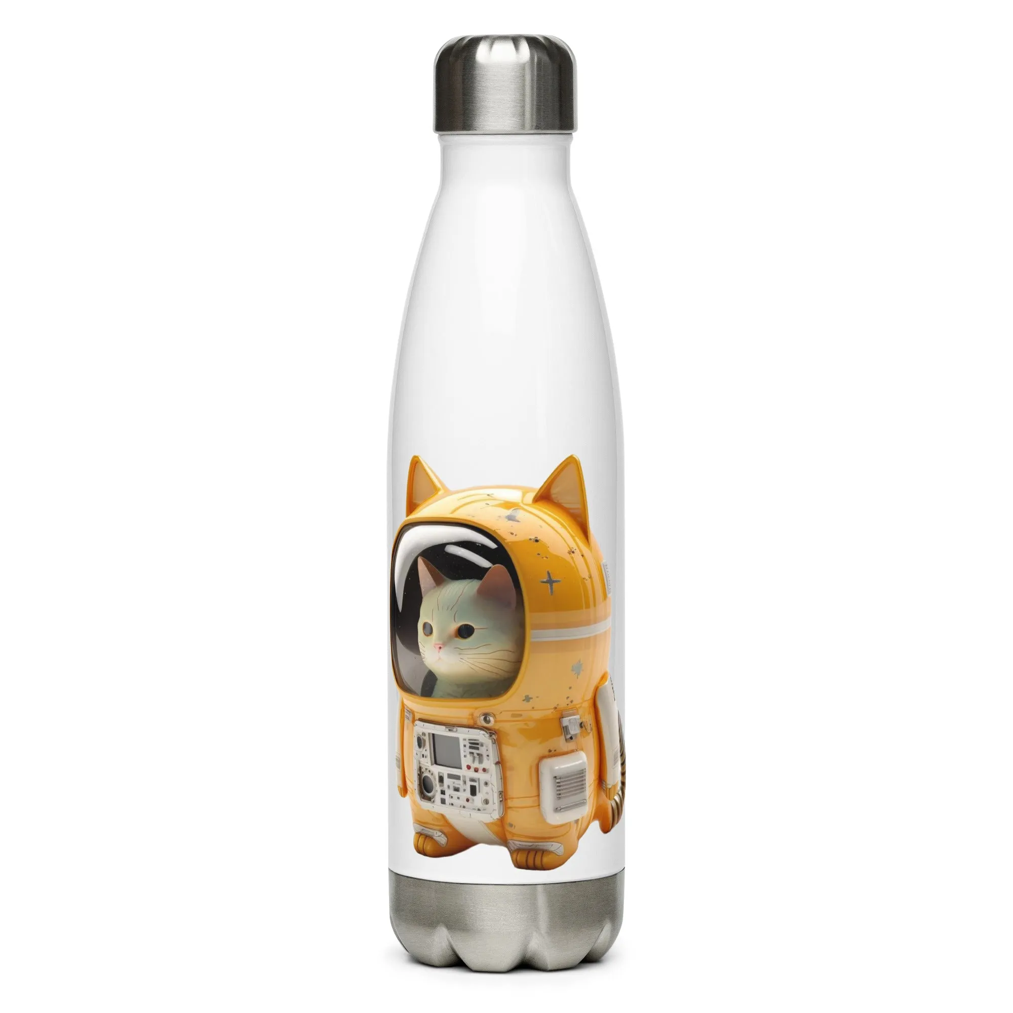 Astronaut Space Kitty Cat 17oz. Stainless Steel Water Bottle