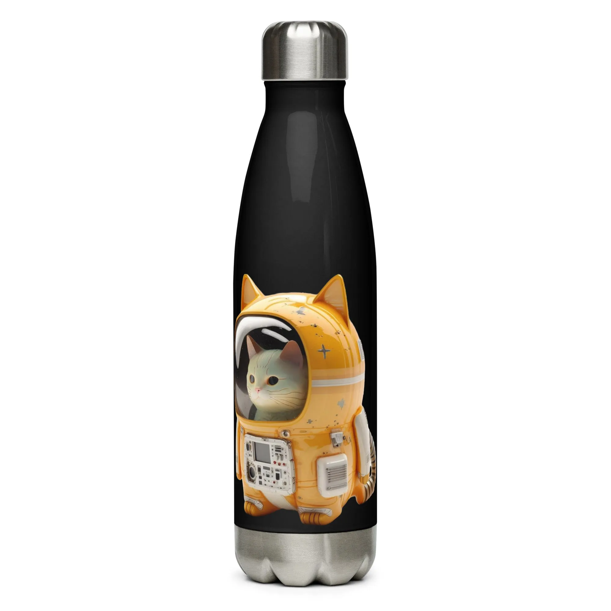 Astronaut Space Kitty Cat 17oz. Stainless Steel Water Bottle