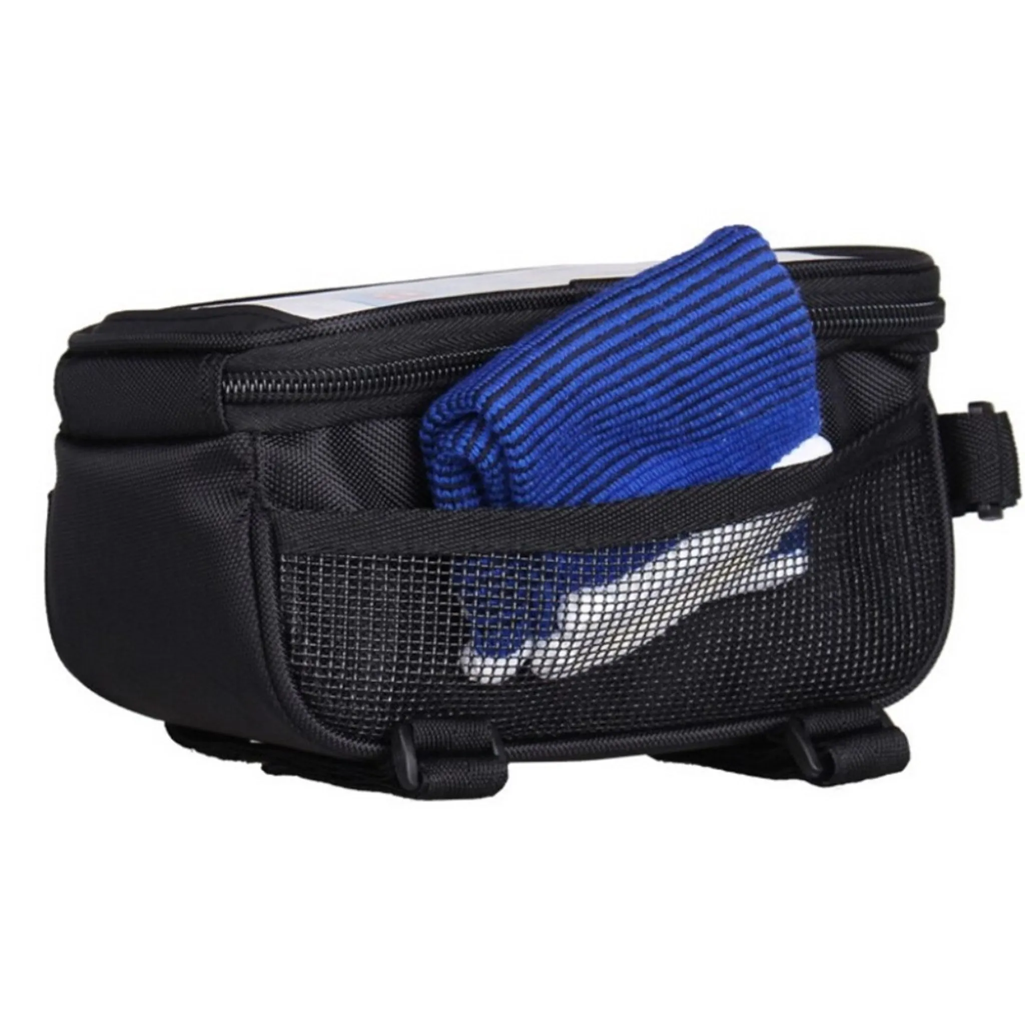 B-SOUL bicycle bike storage bag with touch screen view - Blue