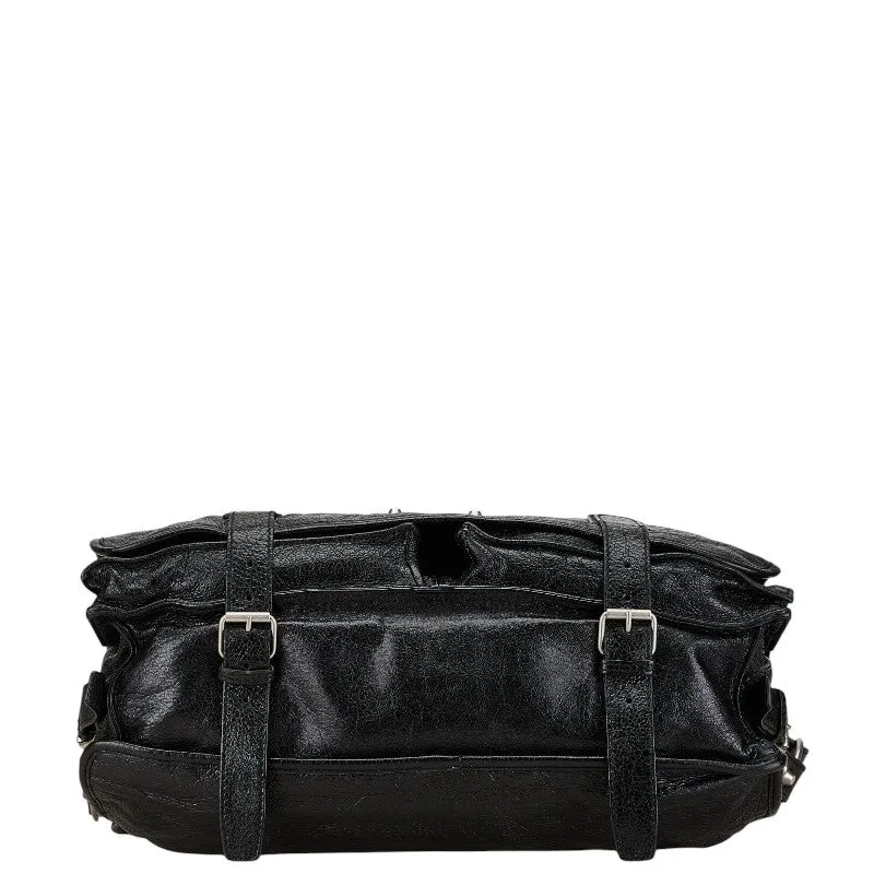 Balenciaga Leather Classic Messenger Bag Black