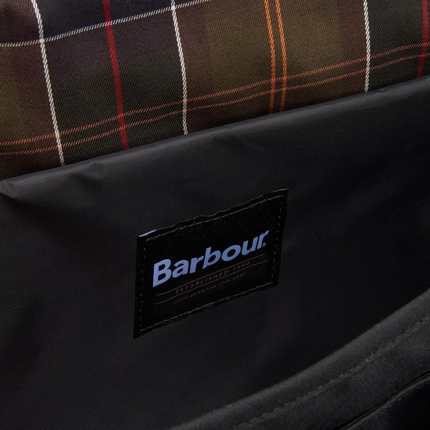 Barbour Field Wax Messenger Bag in Black