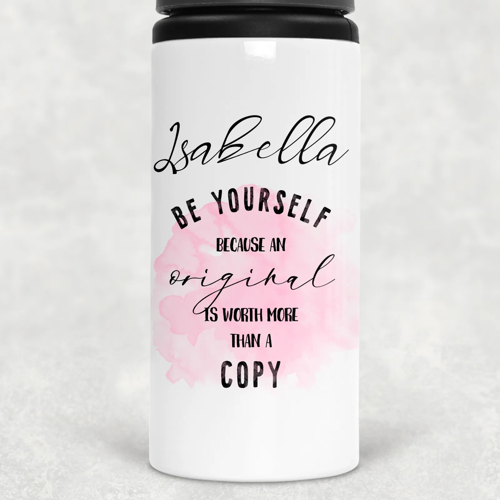 Be Yourself Personalised Aluminium Straw Water Bottle 650ml