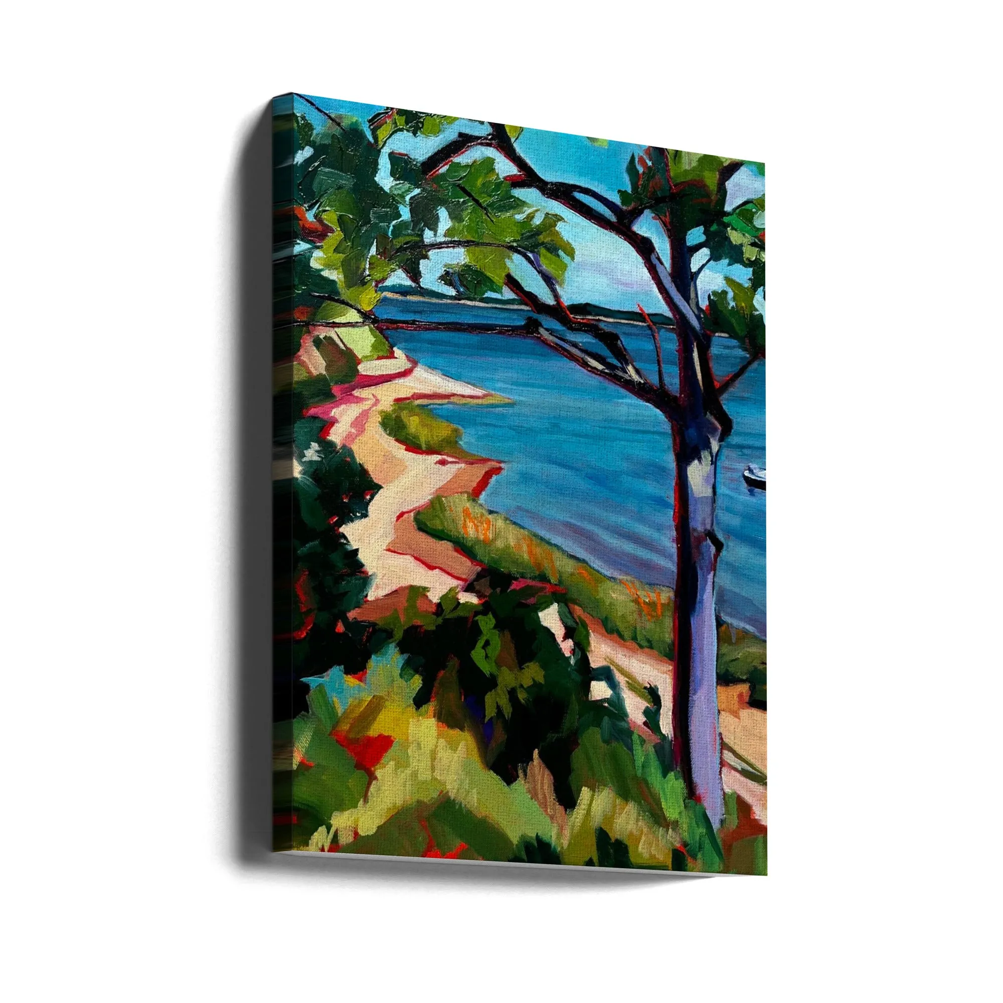 Beach - Square Stretched Canvas, Poster or Fine Art Print