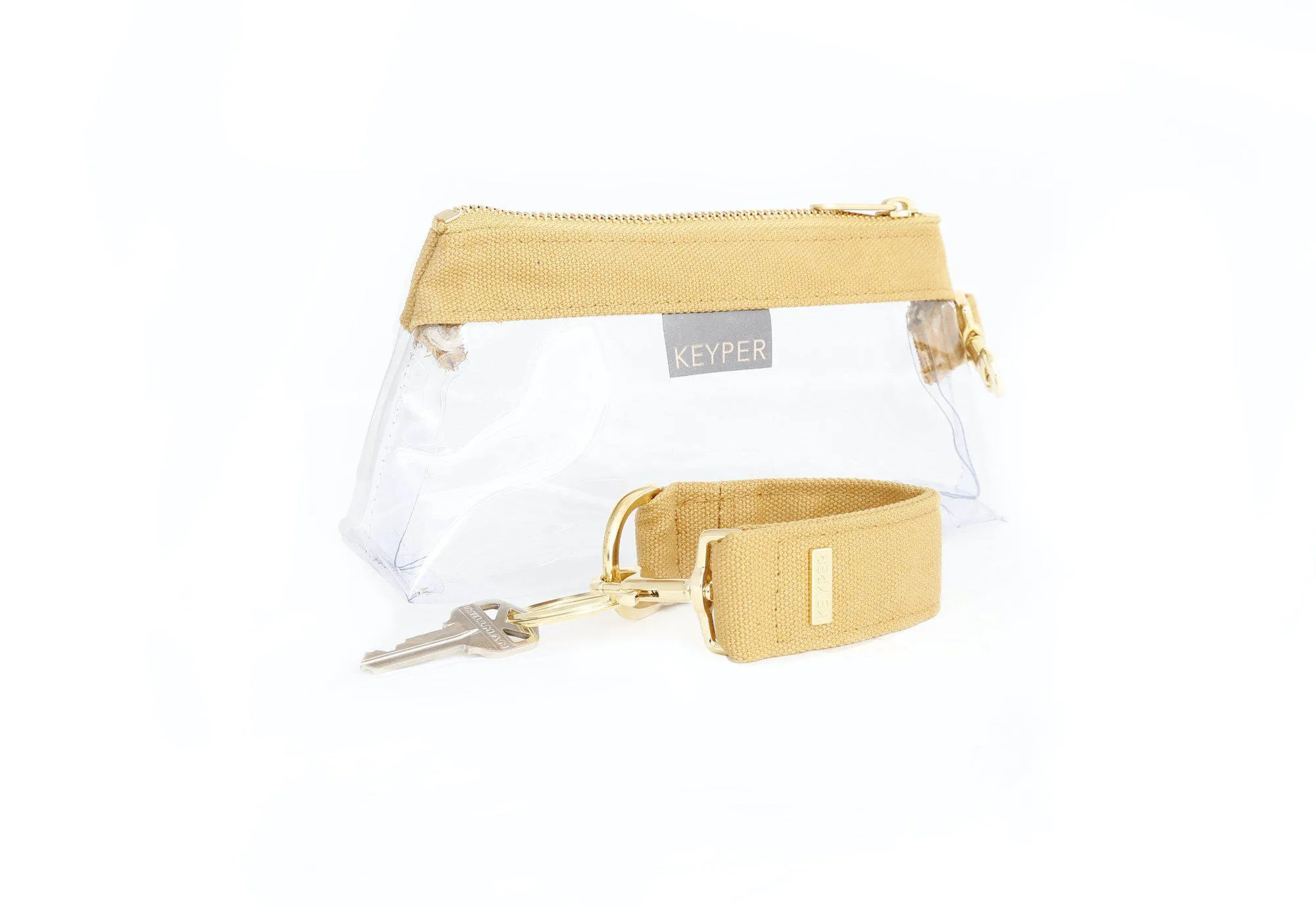 Beige CANVAS 2-Piece KEYPIT Set • Wristlet