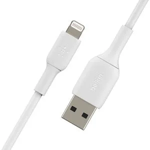 Belkin BOOST CHARGE 2M Lightning/USB Data Transfer Cable for iPhone, iPad, iPad Pro Lightning Malen to USB Type A Male - 2 METERS White