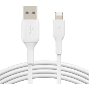 Belkin BOOST CHARGE 2M Lightning/USB Data Transfer Cable for iPhone, iPad, iPad Pro Lightning Malen to USB Type A Male - 2 METERS White