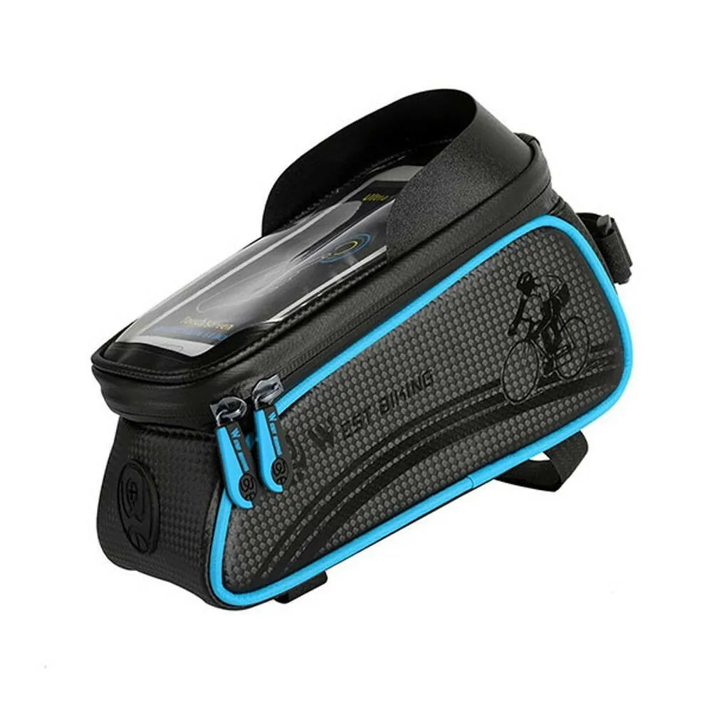 Bicycle Bag Cycling Top Front Tube Frame Bag Waterproof 6.5 inches Phone Case Storage Touch Screen MTB Road Bike Bag