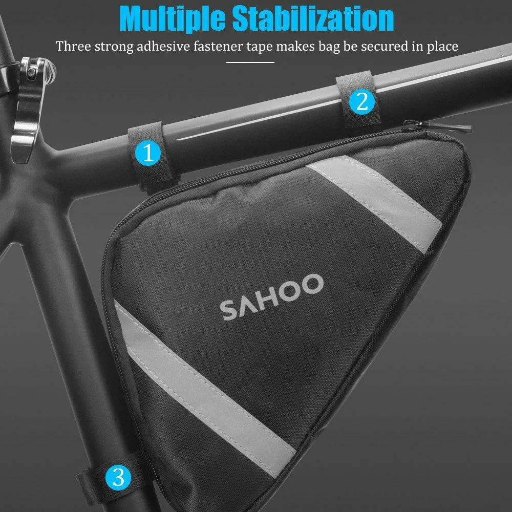 Bike Frame Bag Triangle Bicycle Storage Bag Bicycle Under Tube Bag Front Frame Bag Large Capacity MTB Road Bike Pouch Storage Bag Cycling Accessories