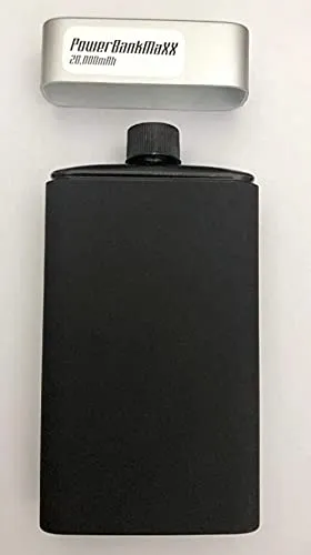 Binocktails BEV-Bank Hidden Power Bank Flask - Holds Approximately 8 oz. (235 ml)