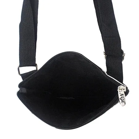 Black Cowhide NGIL Messenger Hipster Bag