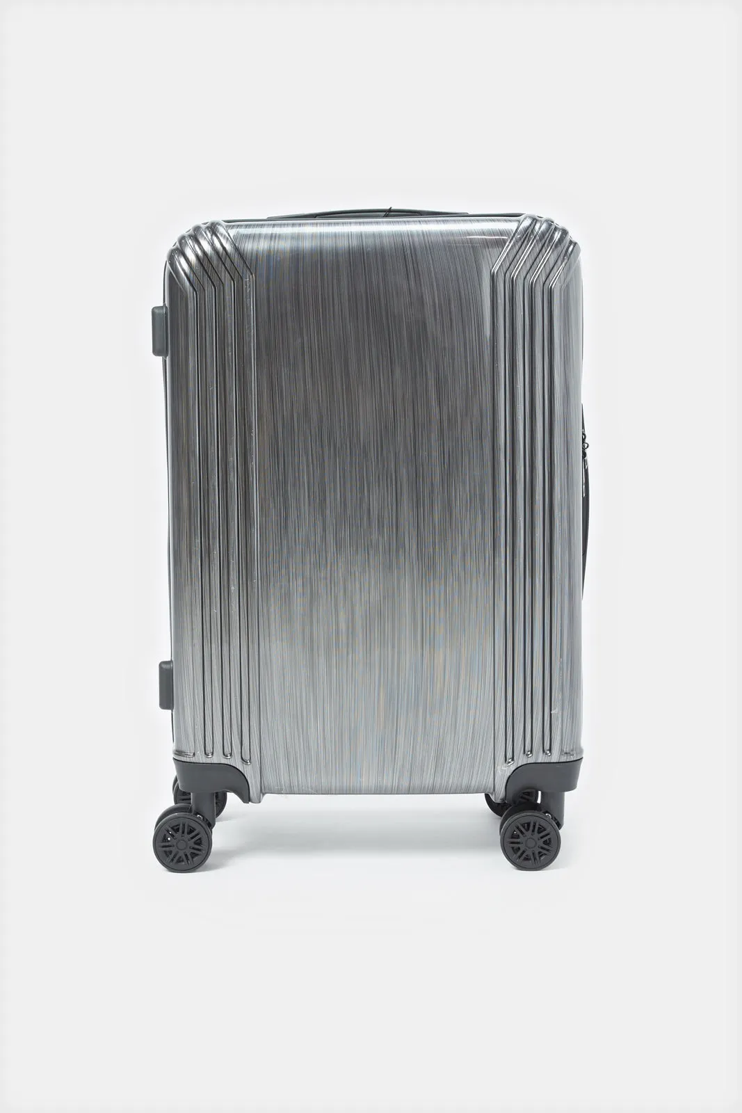 Black Textured Trolley Luggage Trolley (20 Inch)