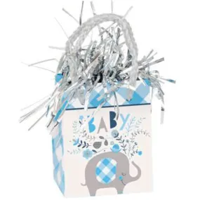 Blue Floral Elephant Mini Gift Bag Balloon Weight