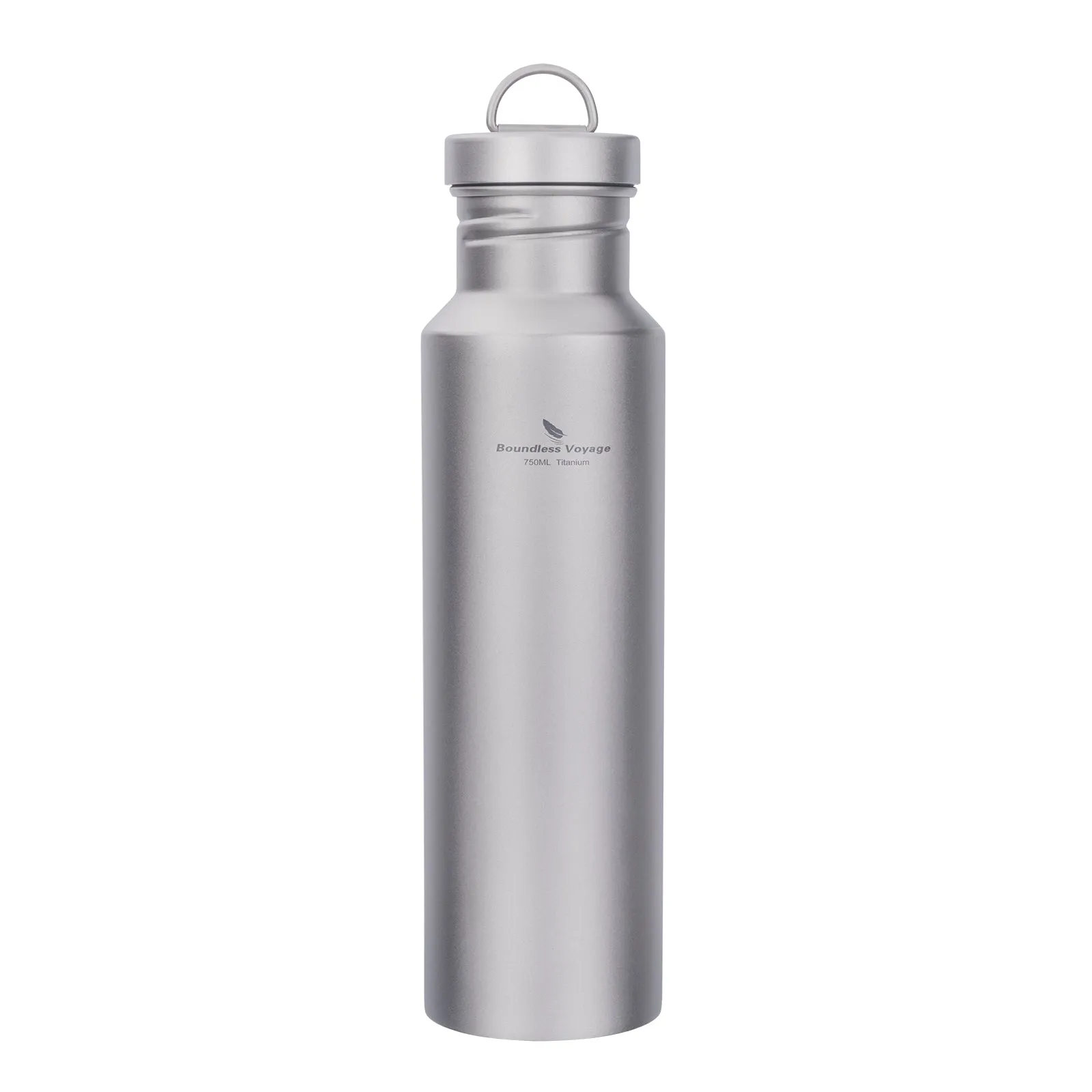 Boundless Voyage Titanium Water Bottle 750ml with Lid Wide Mouth Leak-Proof Reusable Sport Drinking Bottle for Camping Hiking Tea Coffee