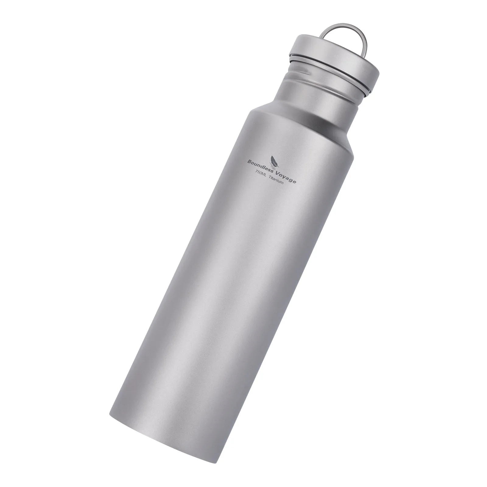 Boundless Voyage Titanium Water Bottle 750ml with Lid Wide Mouth Leak-Proof Reusable Sport Drinking Bottle for Camping Hiking Tea Coffee