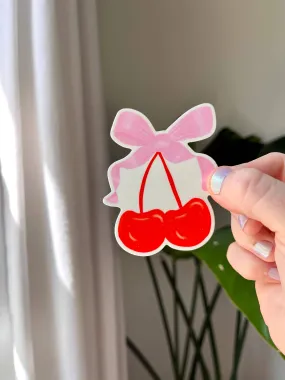 Bow Cherry Sticker