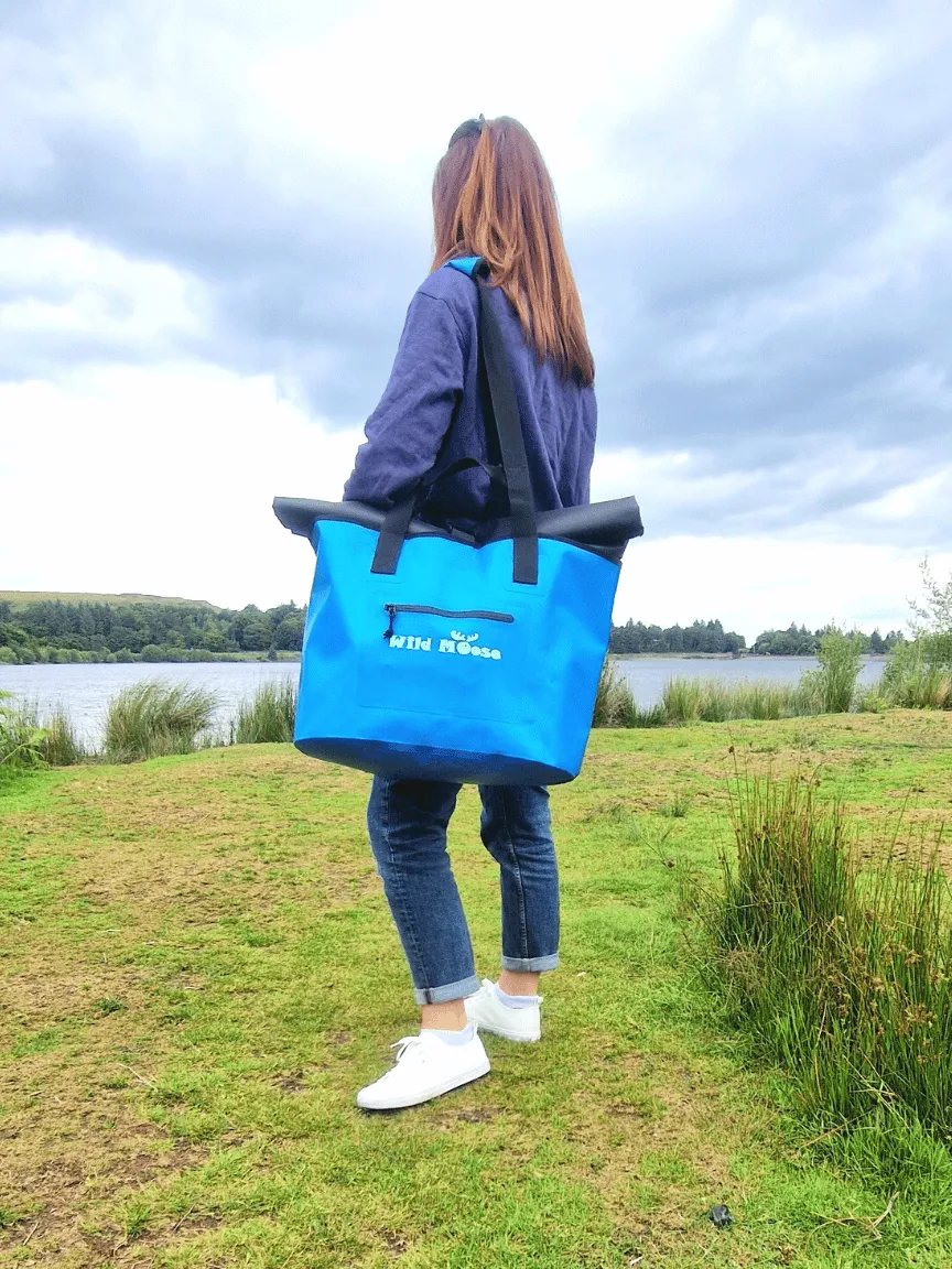 Caribou tote bag - tangy teal