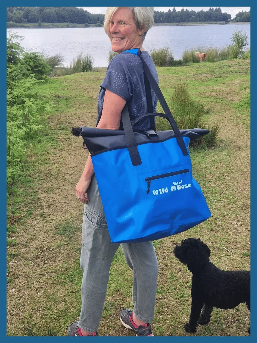 Caribou tote bag - tangy teal